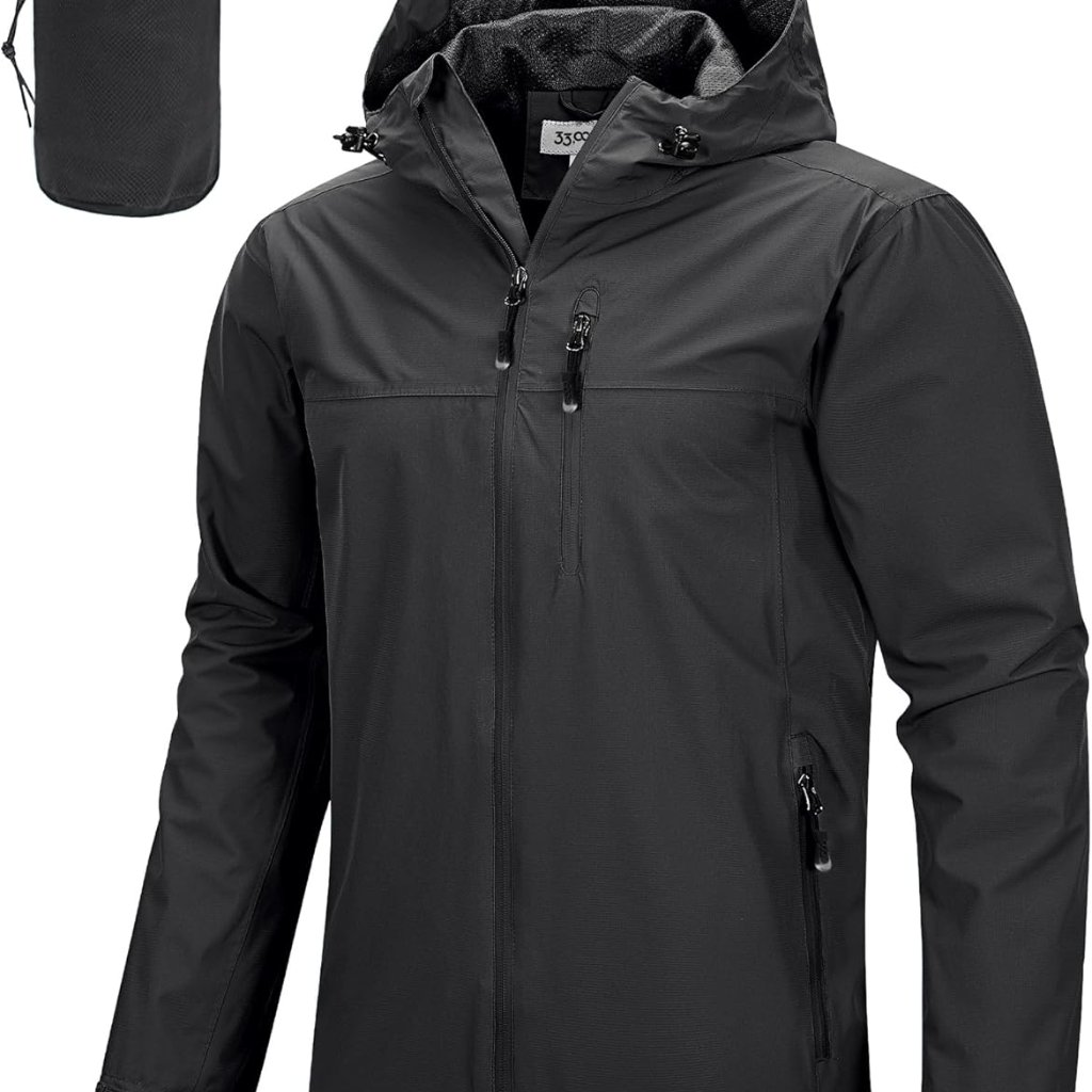 Versatile Packable Rain Jacket For Men - Lightweight, Waterproof, Breathable